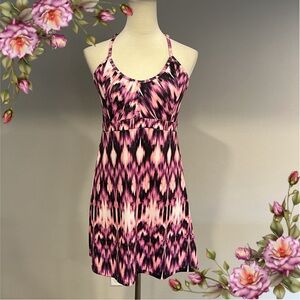 Balance Collection Purple Pink Sleeveless Halter Mini Dress